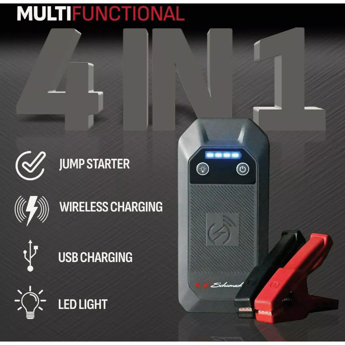 Schumacher Automatic 4-in-1 Lithium 12V Automotive Jump Starter with Wireless Portable Power Pack - photo 3