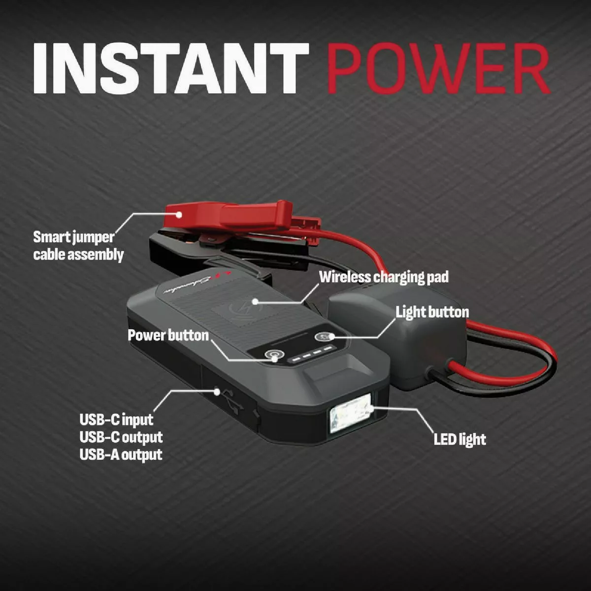Schumacher Automatic 4-in-1 Lithium 12V Automotive Jump Starter with Wireless Portable Power Pack - photo 6