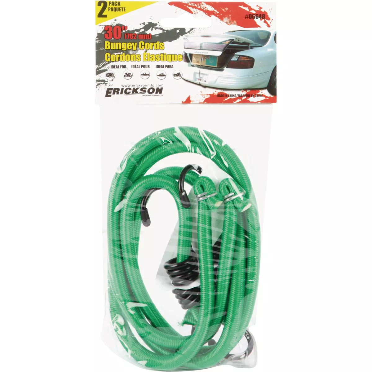 Erickson 9mm x 30 In. Vinyl Coated Steel Bungee Cord Set - photo 2