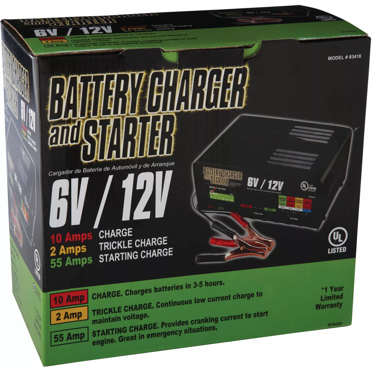 Automatic 6V and 12V 2A/10A/55A Auto Battery Charger - photo 4