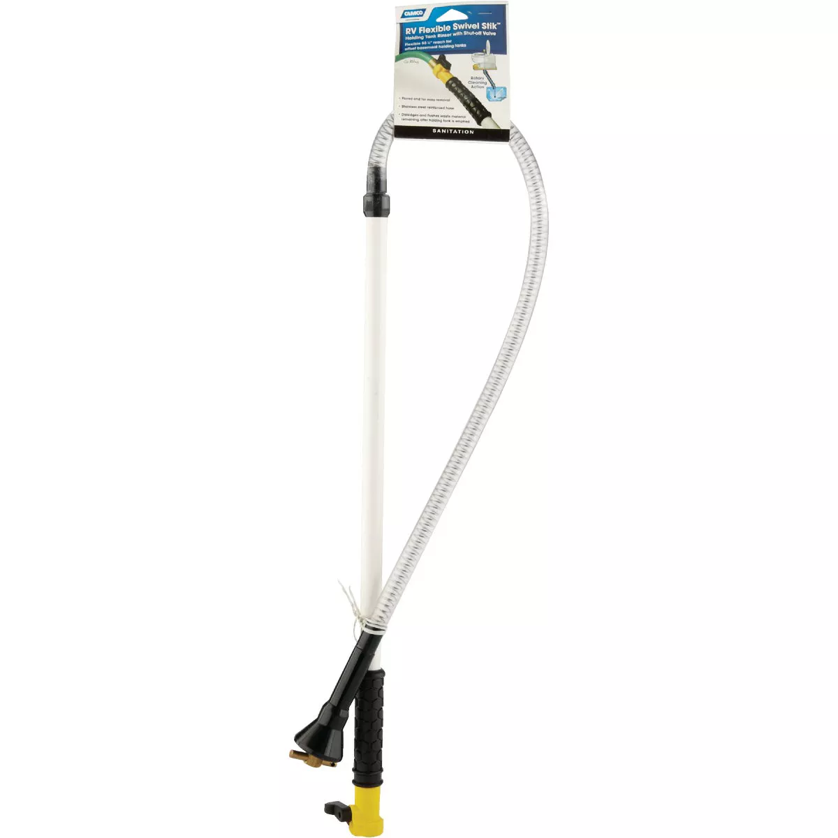 Camco Swivel (Flexible) 1/4 Turn Shut-Off RV Holding Tank Rinser - photo 2