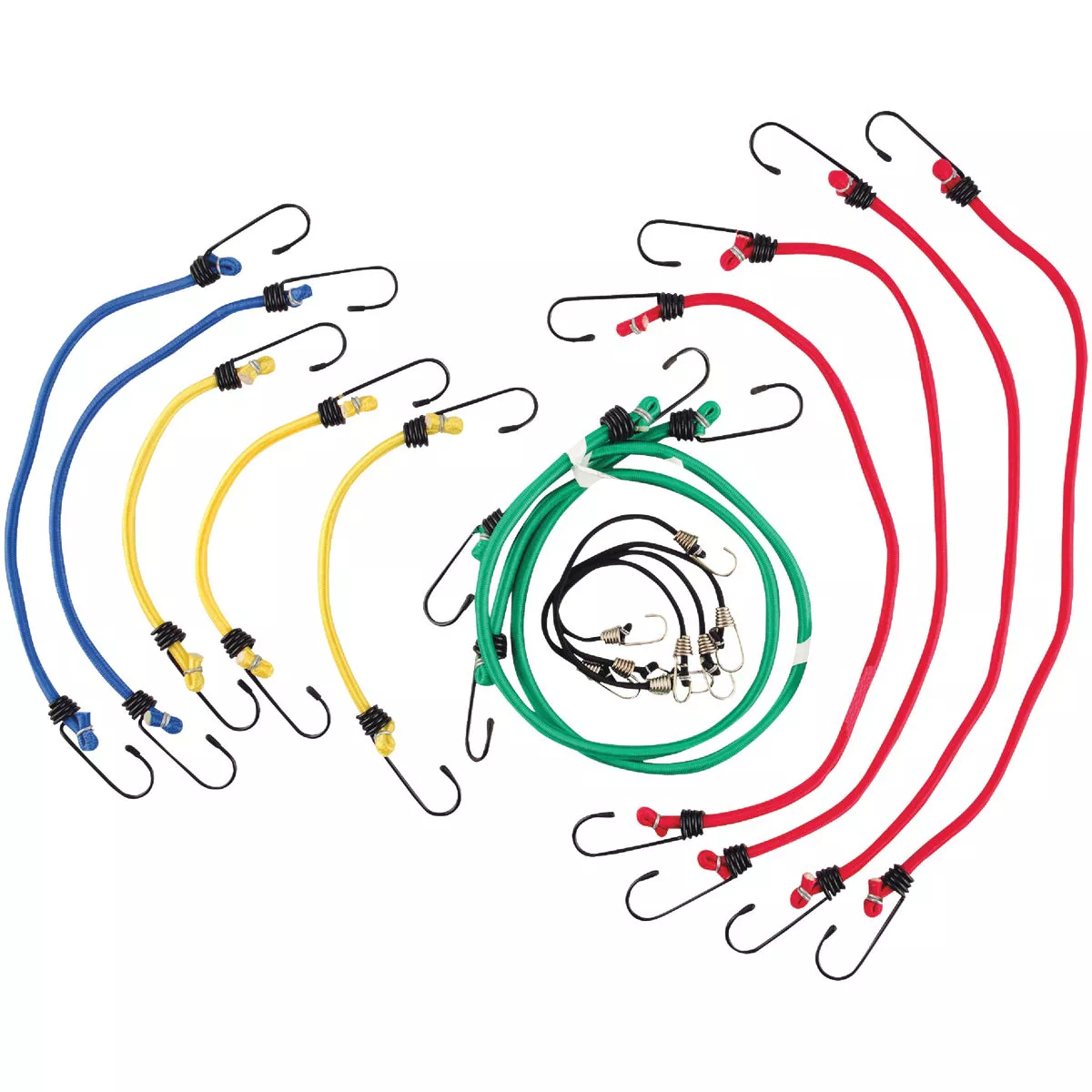 Erickson Vinyl Coated Wire Bungee Cord Set (15-Piece)