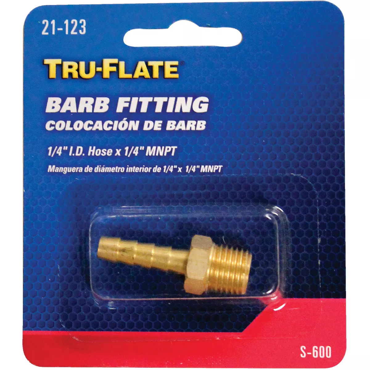 Tru-Flate 1/4 In. Barb 1/4 In. MNPT Brass Hose End - photo 2