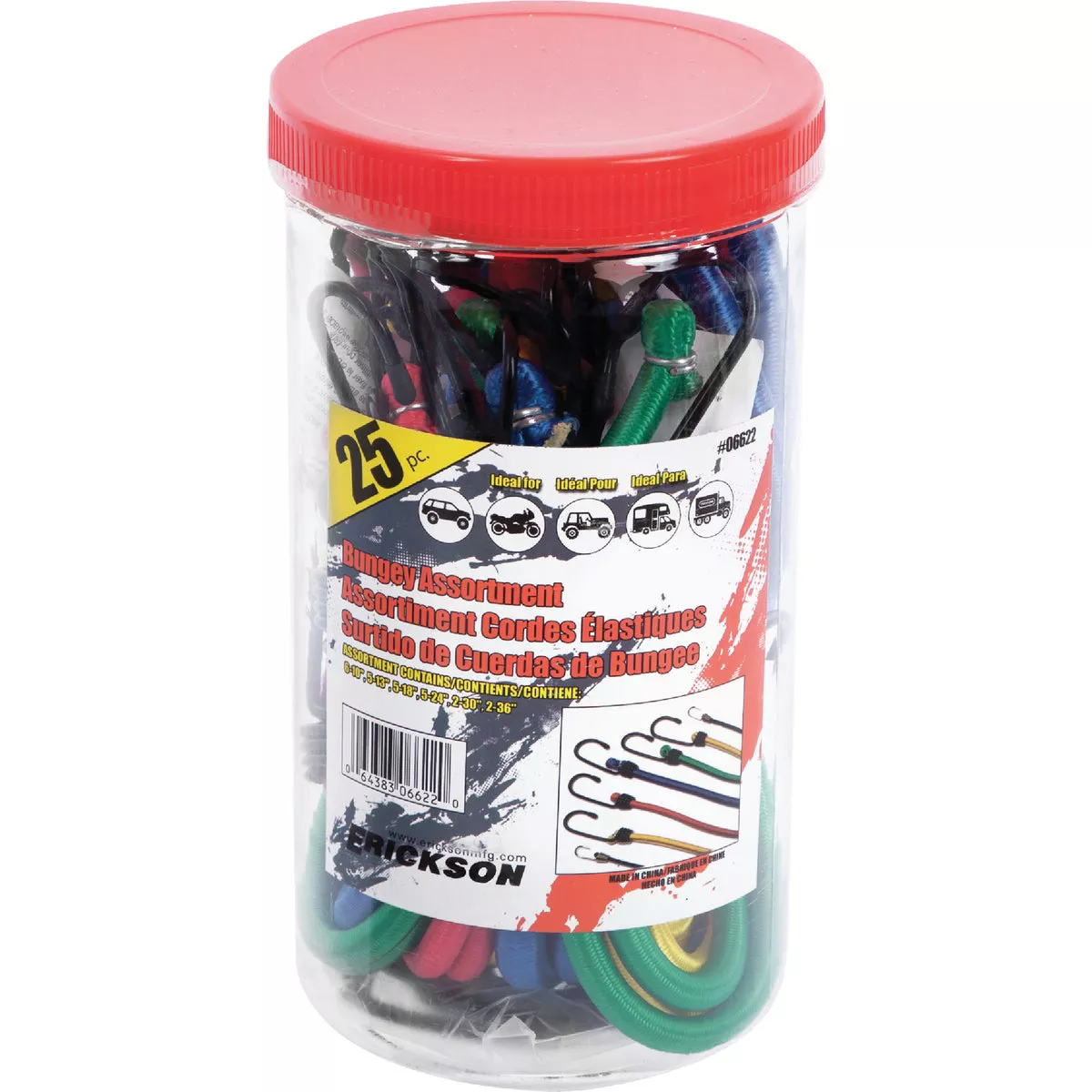 Erickson Vinyl Coated Wire Bungee Cord Set (25-Piece) - photo 2
