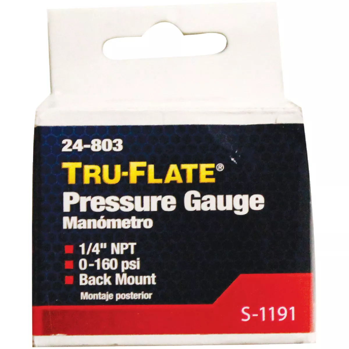 Tru-Flate 1/4 In. MNPT Back Mount Pressure Gauge - photo 2