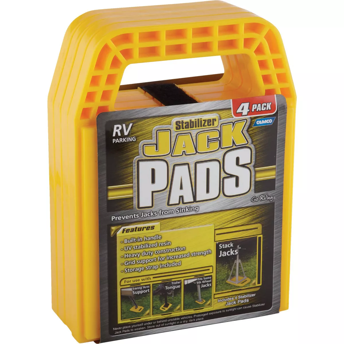 Camco Interlocking with Built-in Handle RV Stabilizer Jack Pads, (4-Pack) - photo 2