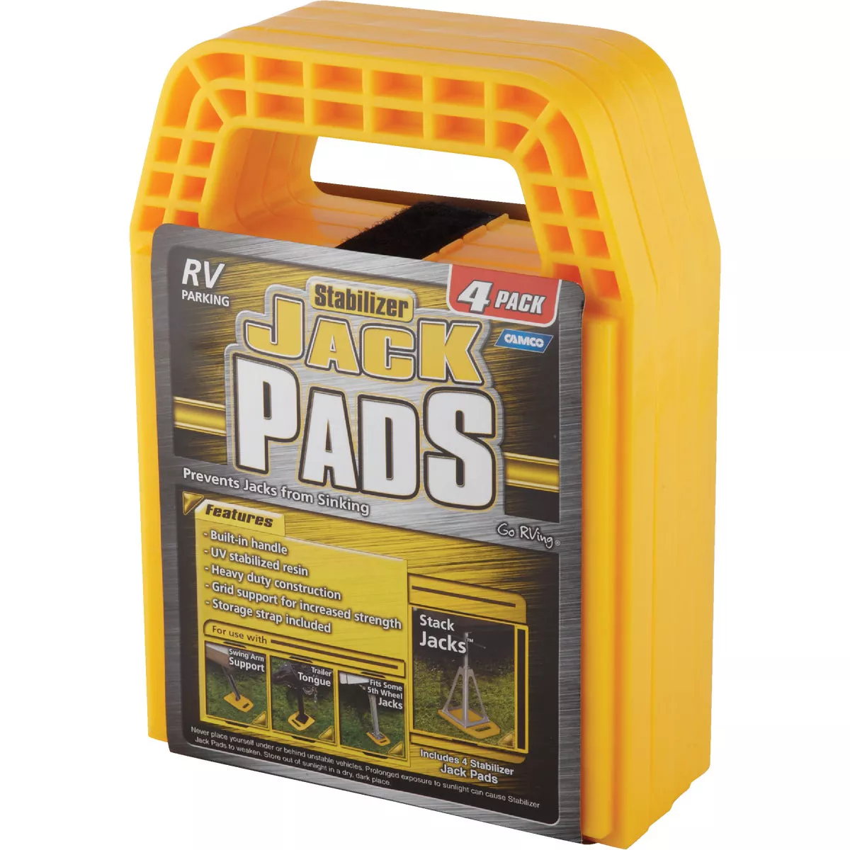 Camco Interlocking with Built-in Handle RV Stabilizer Jack Pads, (4-Pack) - photo 3