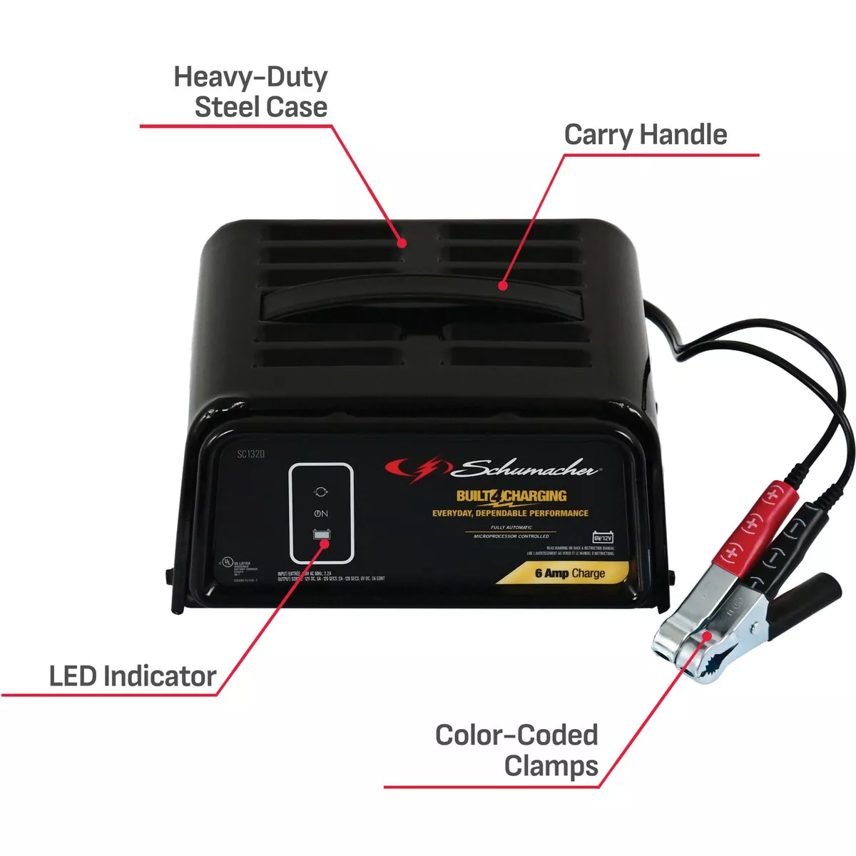 Schumacher Manual 6-Volt/12-Volt 6-Amp Auto Battery Charger - photo 4