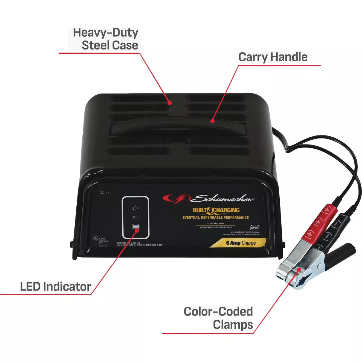 Schumacher Manual 6-Volt/12-Volt 6-Amp Auto Battery Charger - photo 7
