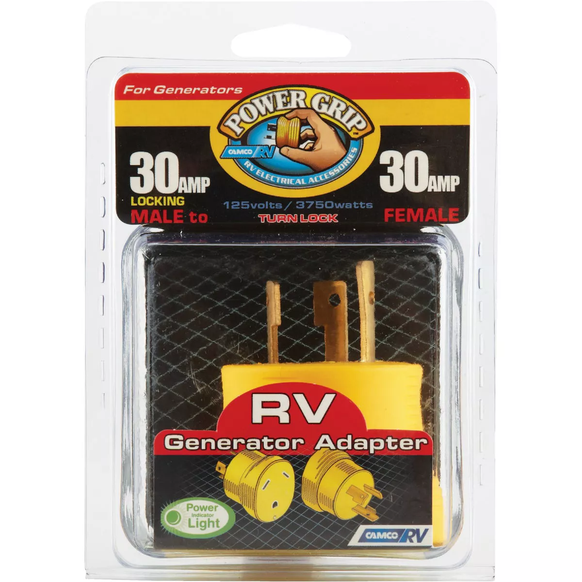 Camco Power Grip 30-Amp 3-Prong RV Generator Adapter - photo 2