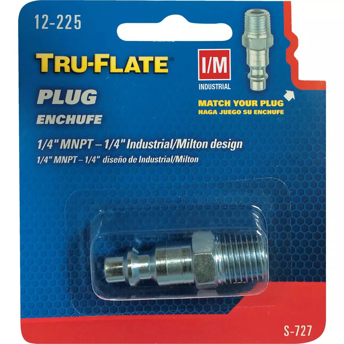 Tru-Flate Industrial/Milton 1/4 In. MNPT Steel Industrial Plug | Do it Best