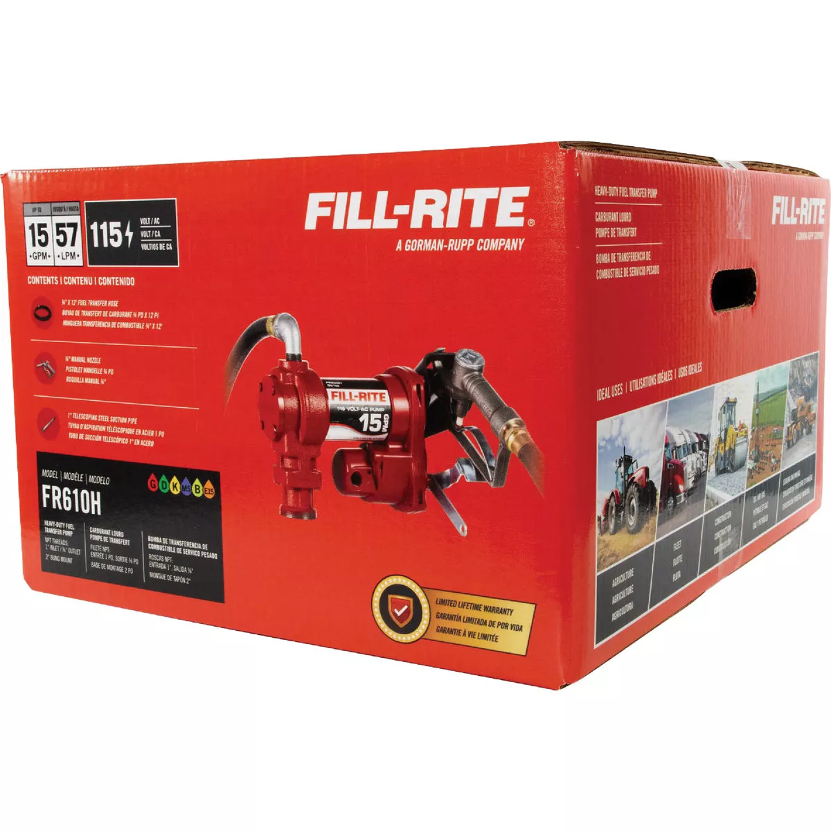 Fill-Rite 115V AC 15 GPM Fuel Transfer Pump with Nozzle - photo 2