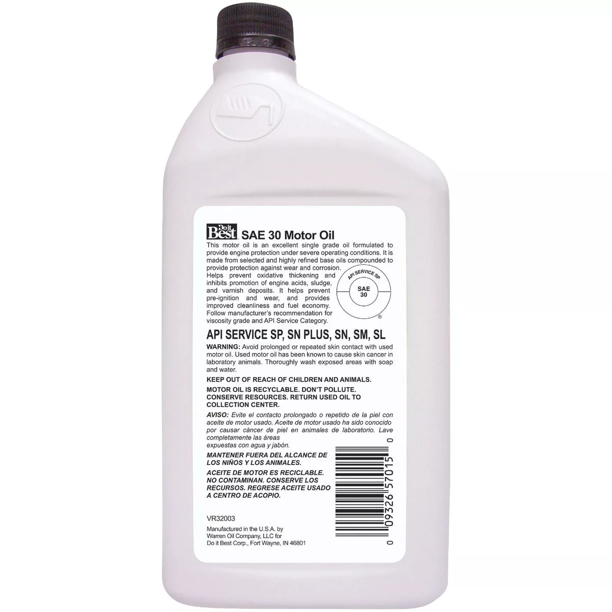 Do it Best 1 Qt. SAE 30W Motor Oil - photo 2