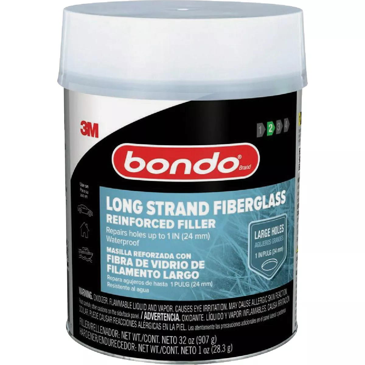 Bondo 32 Oz. Long Strand Fiberglass Reinforced Filler - photo 2