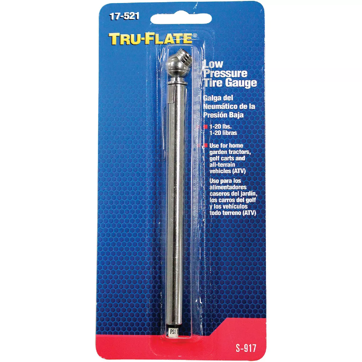 Tru-Flate 1-20 psi Chrome-Plated Tire Gauge - photo 2