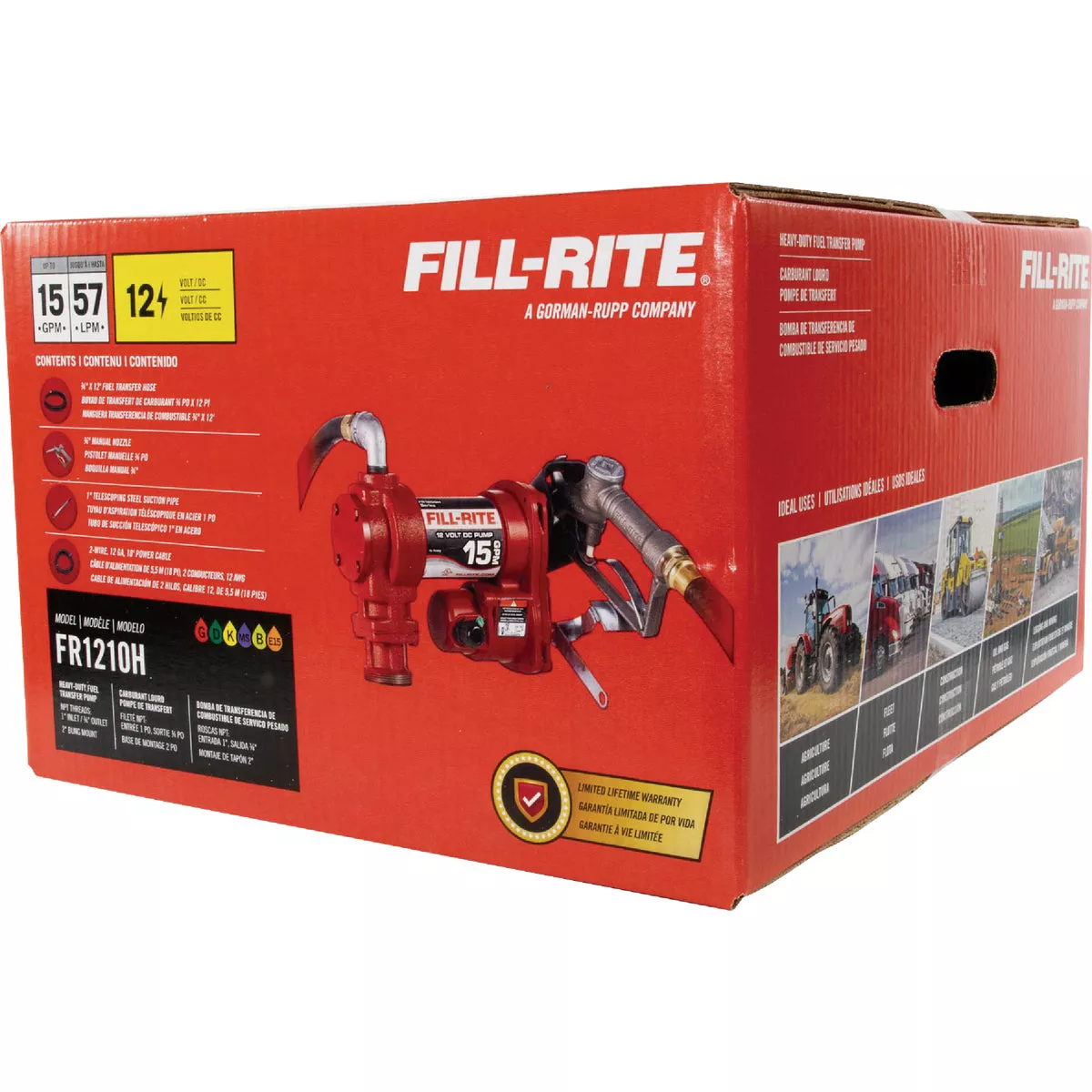 Fill-Rite 12V DC 15 GPM Fuel Transfer Pump with Nozzle - photo 2