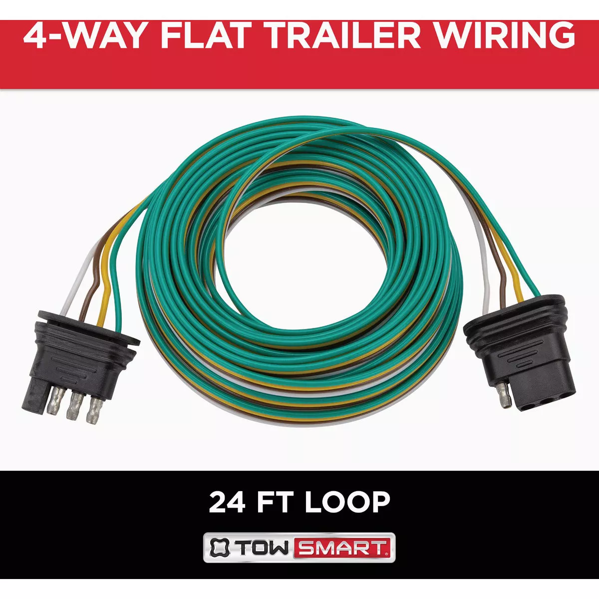 Towsmart 24 Ft. 18 Ga. 4-Way Flat Trailer Wiring Connector - photo 5