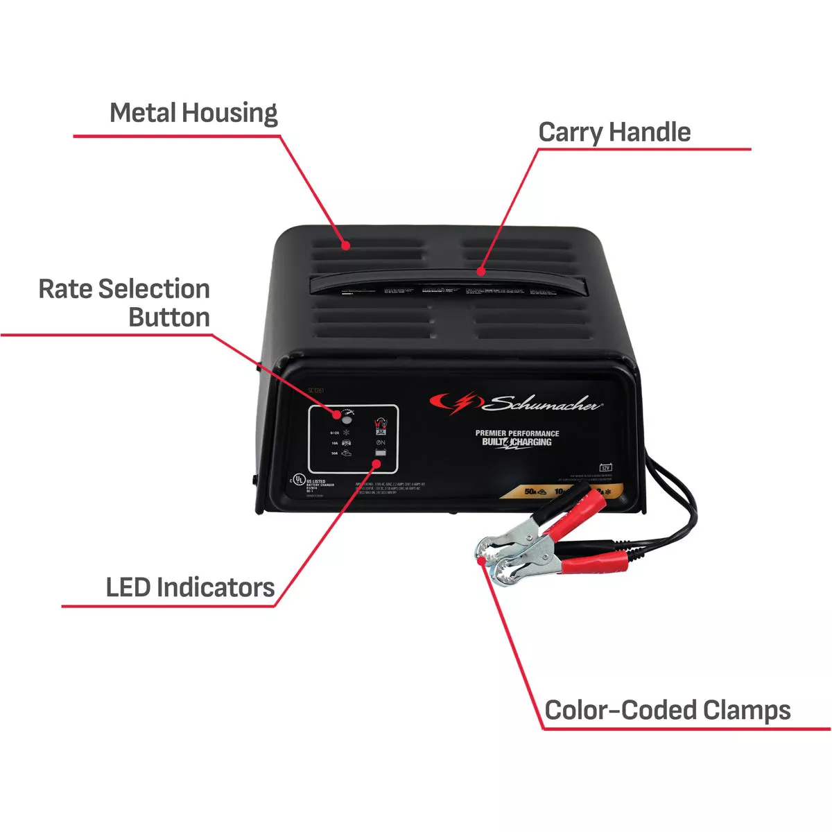 Schumacher 12V 50A Automatic Battery Charger - photo 3