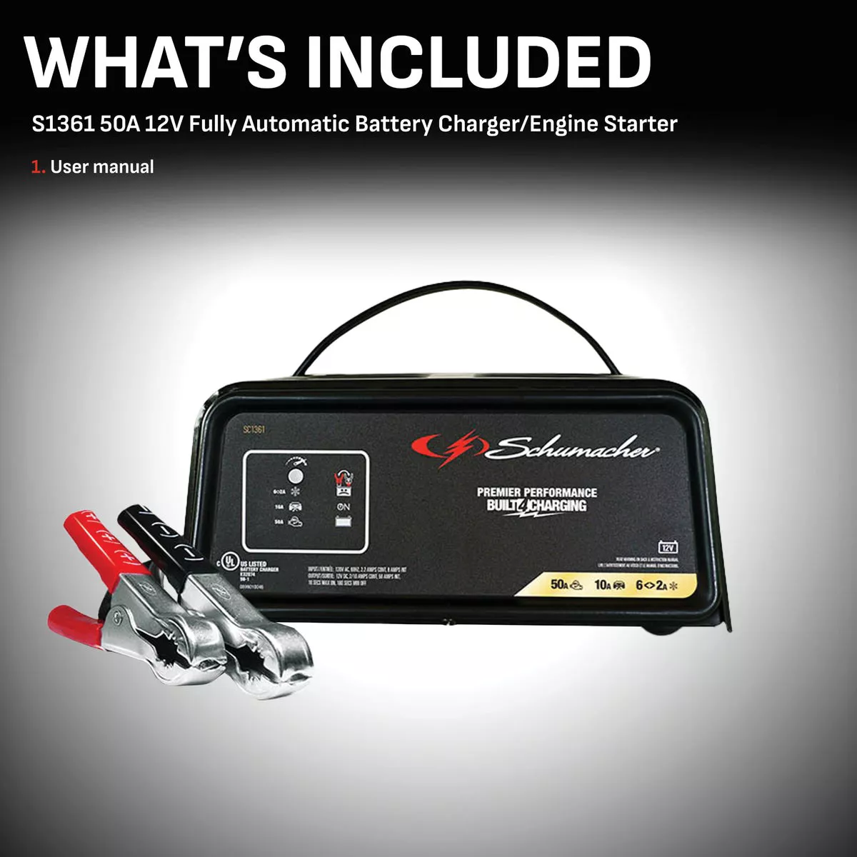 Schumacher 12V 50A Automatic Battery Charger - photo 2