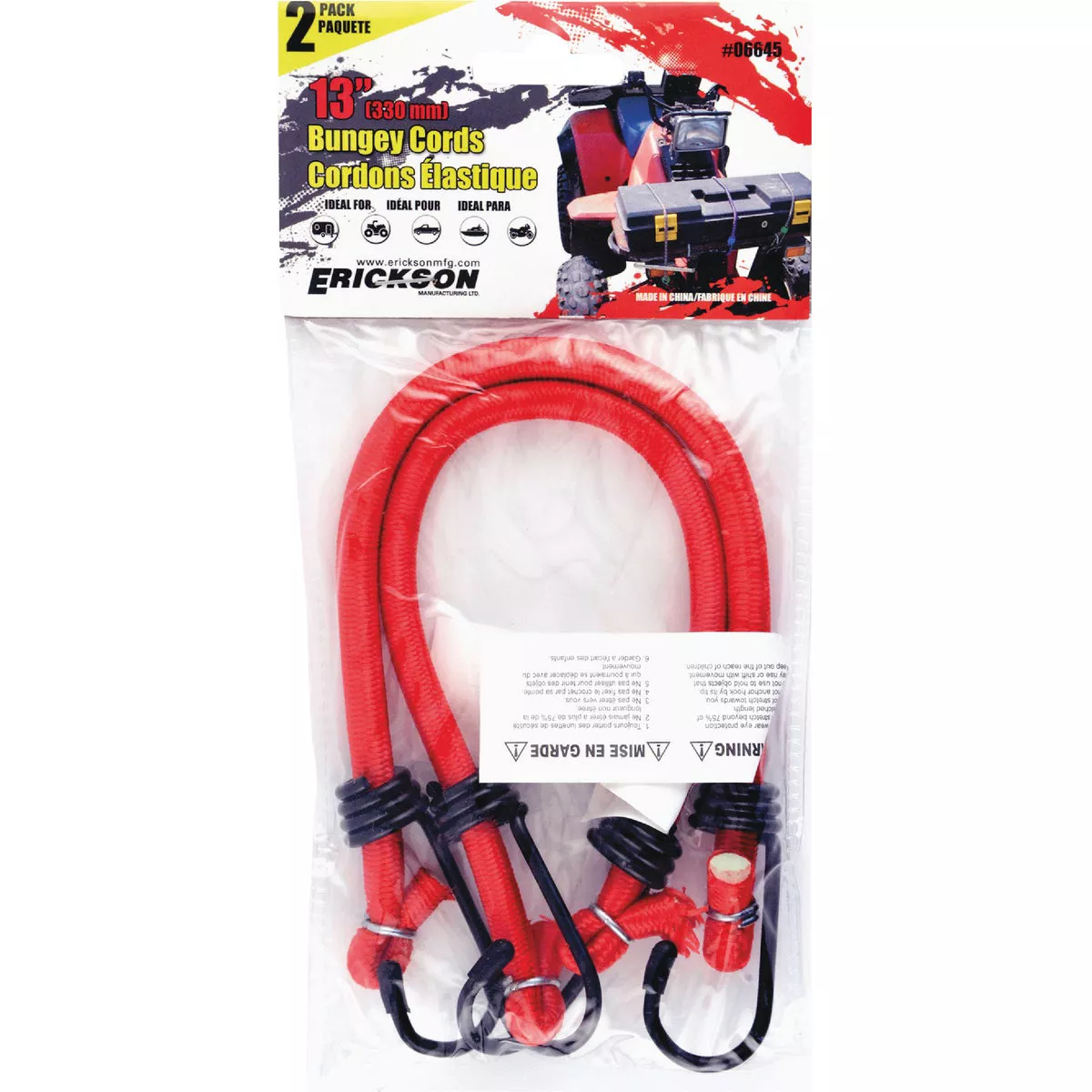 Erickson 8mm x 13 In. Vinyl Coated Steel Bungee Cord Set (2-Pack) - photo 2