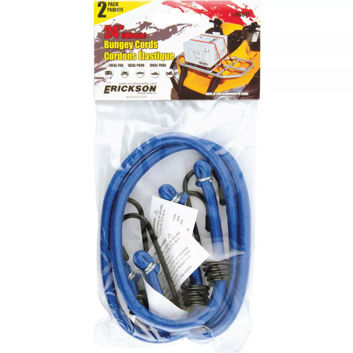 Erickson 8mm x 24 In. Vinyl Coated Steel Bungee Cord Set - photo 2