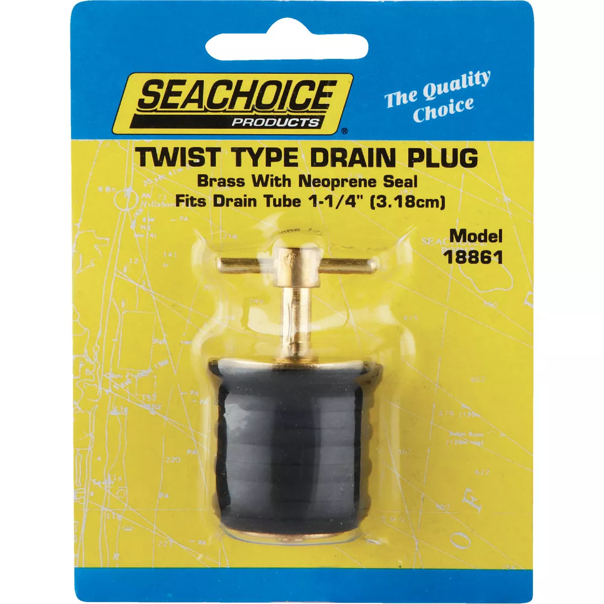 Seachoice 1-1/4 In. Twist Brass Drain Plug - photo 2
