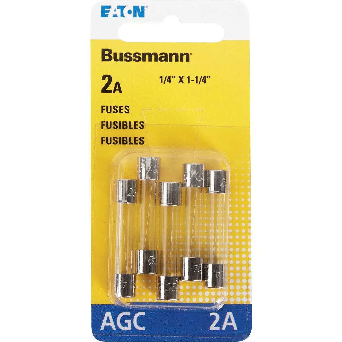 Bussmann 2A 250V AGC Glass Tube Automotive Fuse (5-Pack) - photo 2