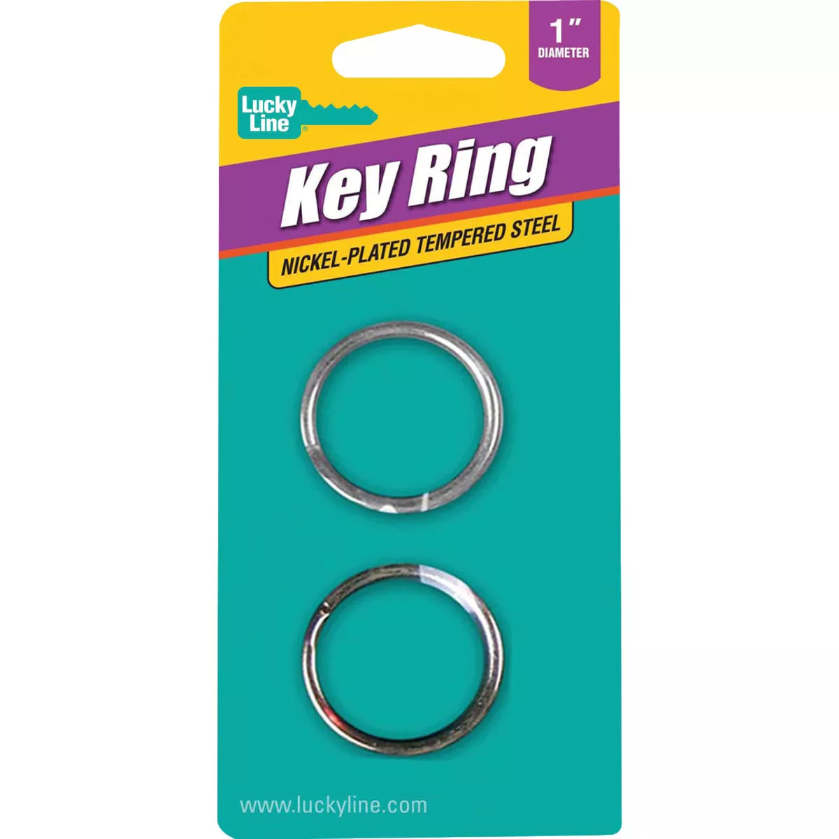Lucky Line Tempered Steel Nickel-Plated 1 In. Key Ring (2-Pack) - photo 2