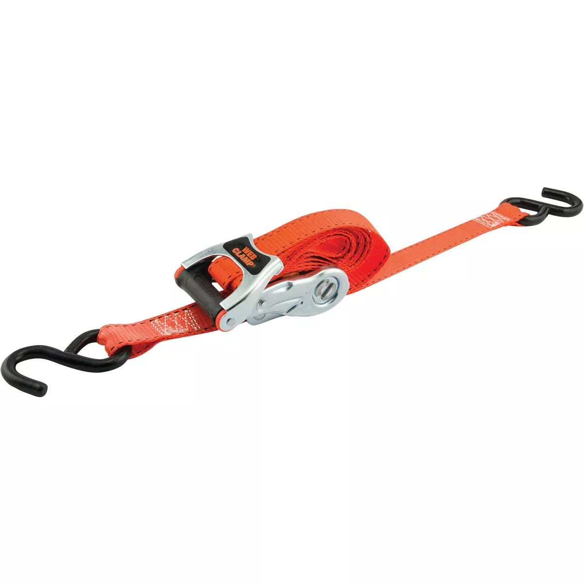 Erickson 1 In. x 8 Ft. Ratchet Tie-Down with Web Clamp (2-Pack) 500 lb.