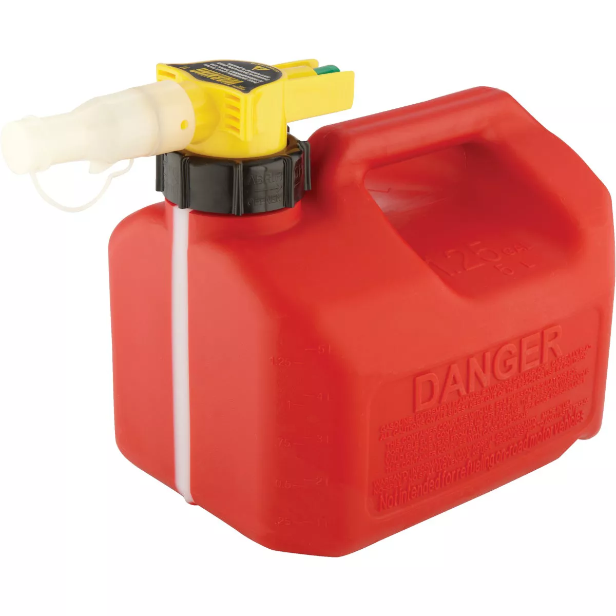 No-Spill 1-1/4 Gal. Plastic Gasoline Fuel Can, Red - photo 3