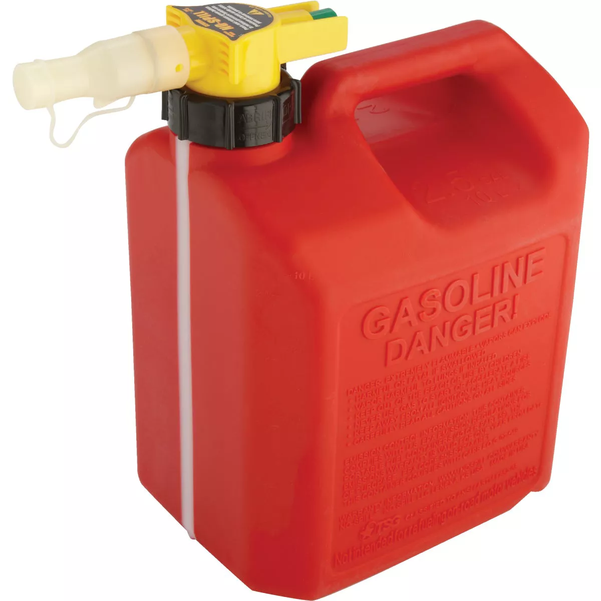No-Spill 2-1/2 Gal. Plastic Gasoline Fuel Can, Red - photo 3
