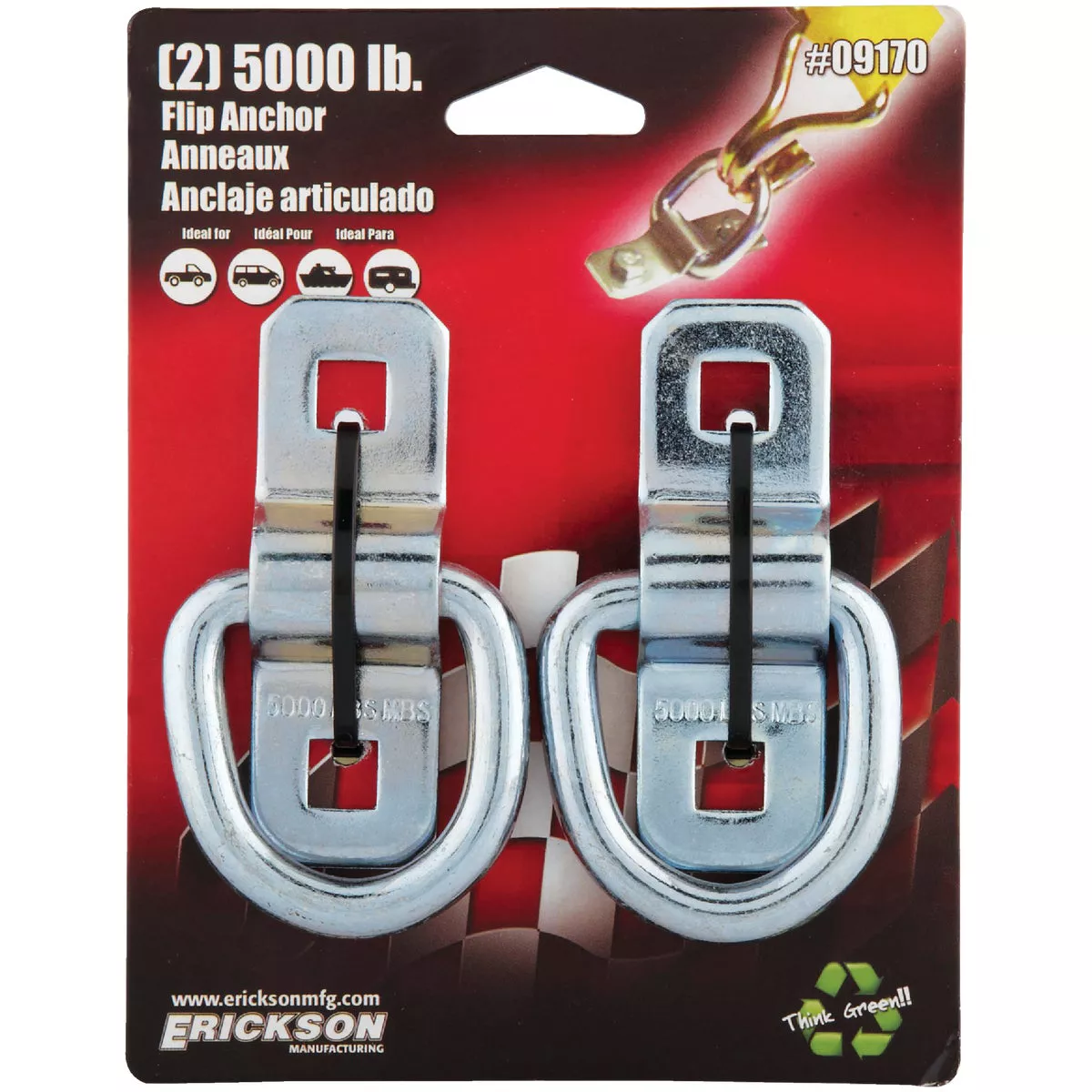 Erickson 2-Hole 5000 Lb. Anchor Ring (2-Pack) - photo 2