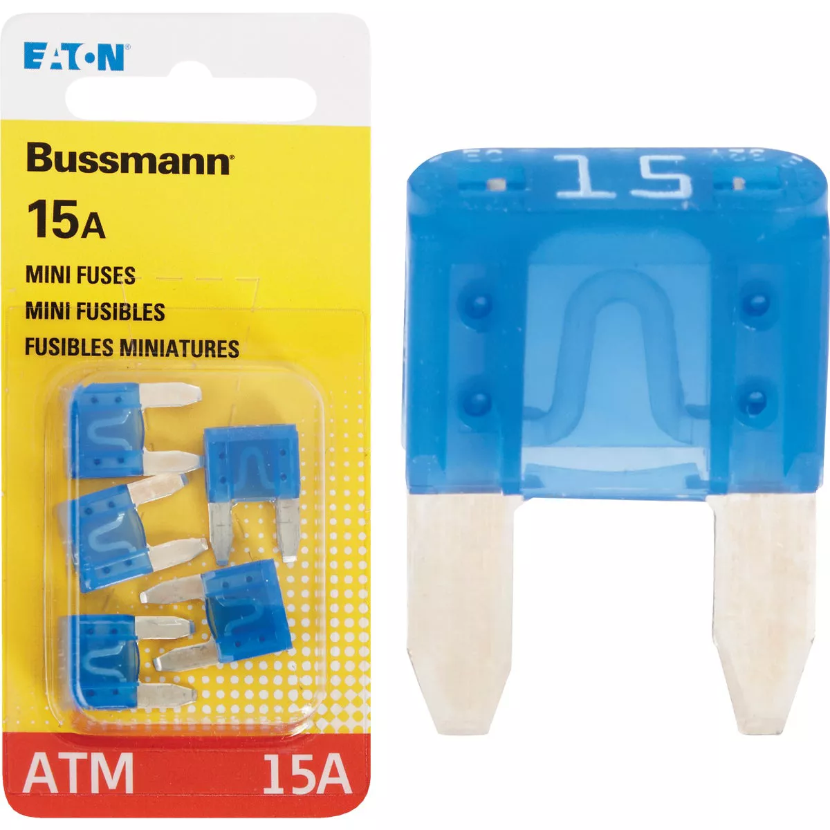 Bussmann 15A 32V ATM Blade Mini Automotive Fuse (5-Pack)