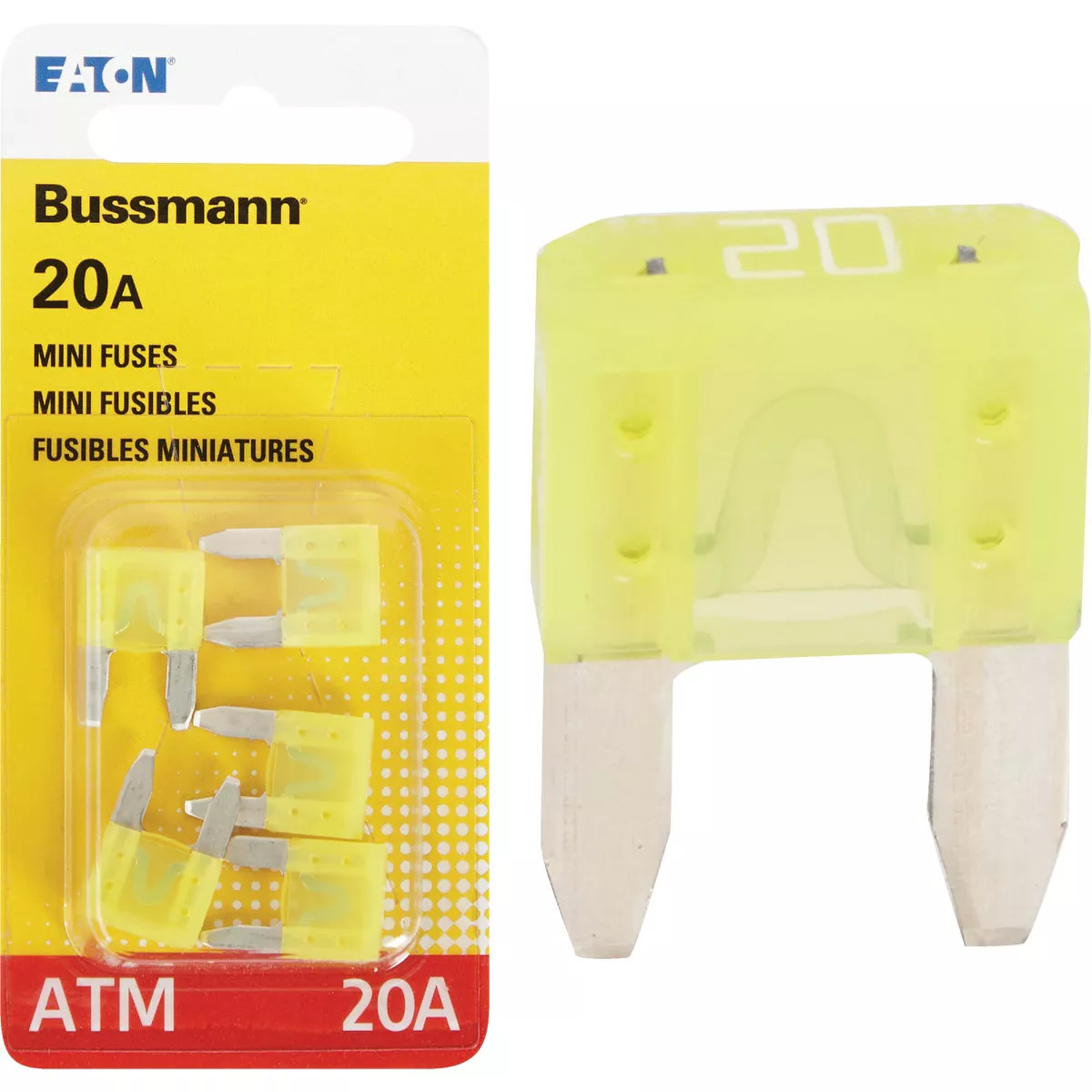 Bussmann 20A 32V ATM Blade Mini Automotive Fuse (5-Pack)