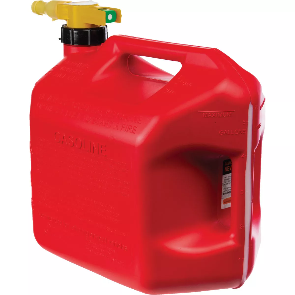 No-Spill ViewStripe 5 Gal. Plastic Gasoline Fuel Can, Red - photo 4