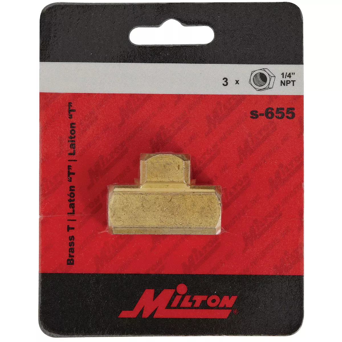 Milton 1/4 In. NPT Brass Female Air Hose Tee - photo 2