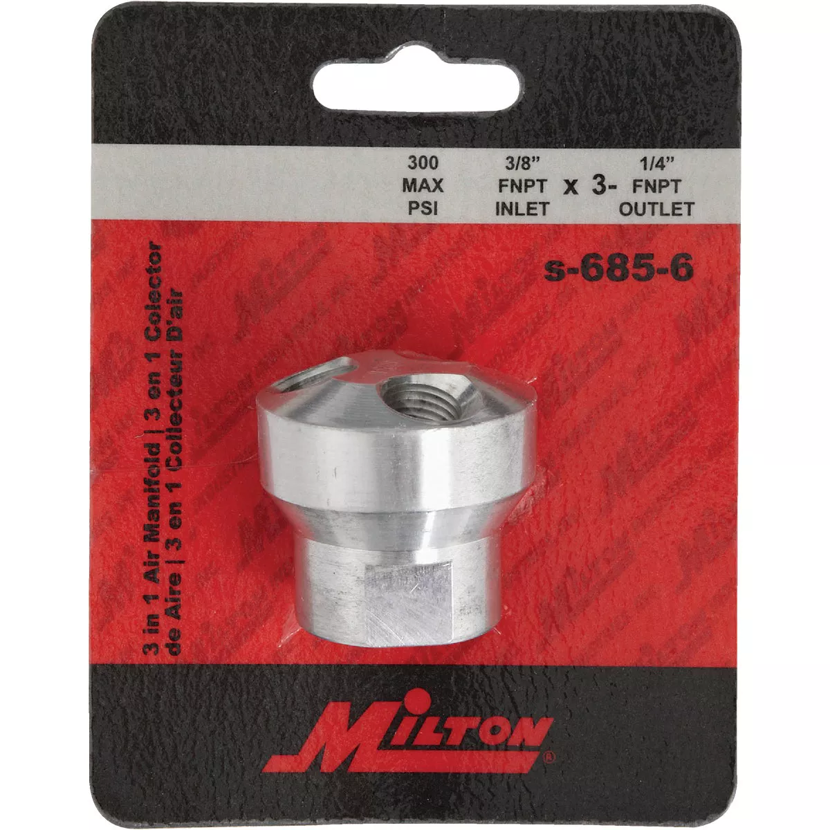 Milton Aluminum 3/8 In. x 1/4 In. FPT Air Manifold - photo 2