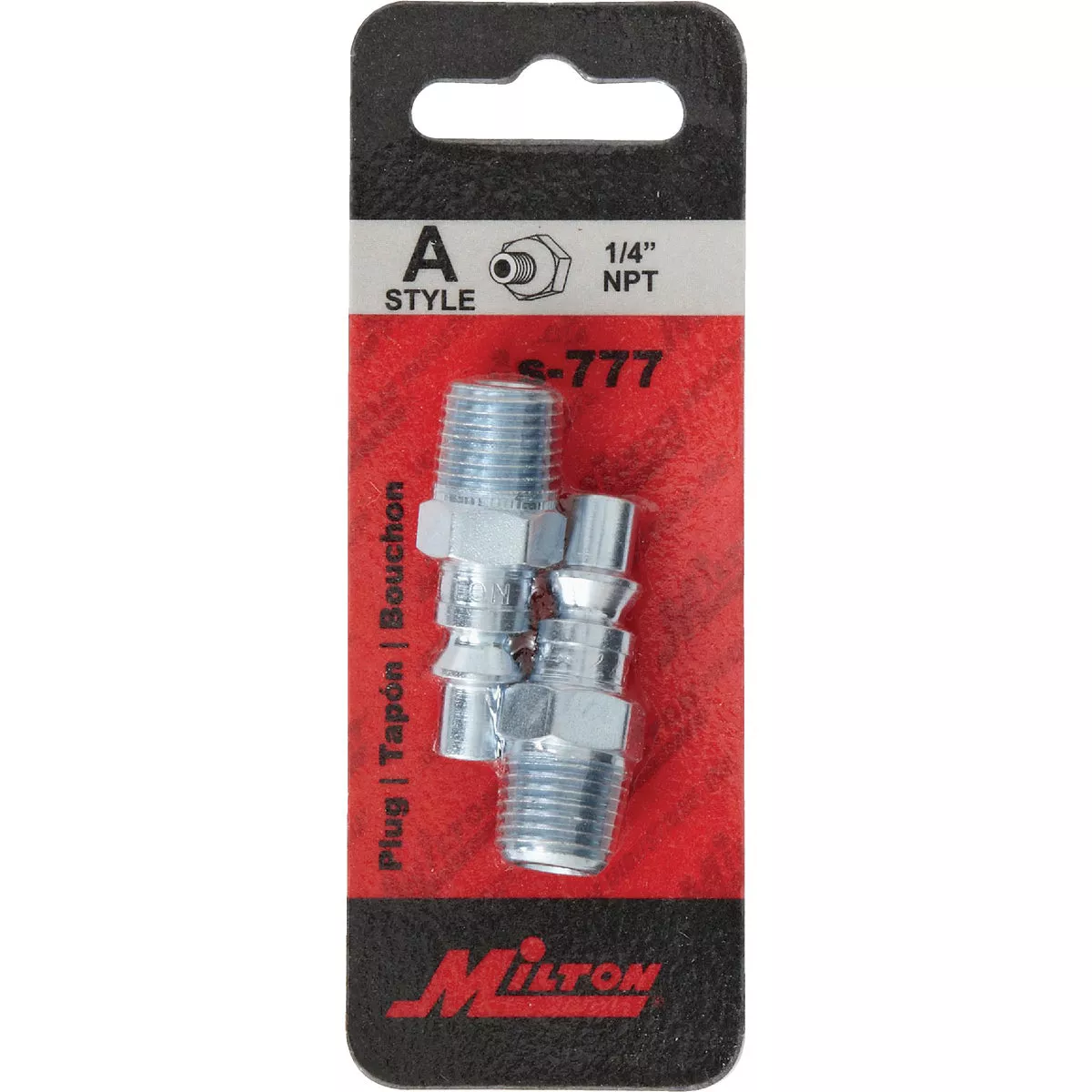 Milton 1/4 In. MPT Steel-Plated A-Style Plug - photo 2