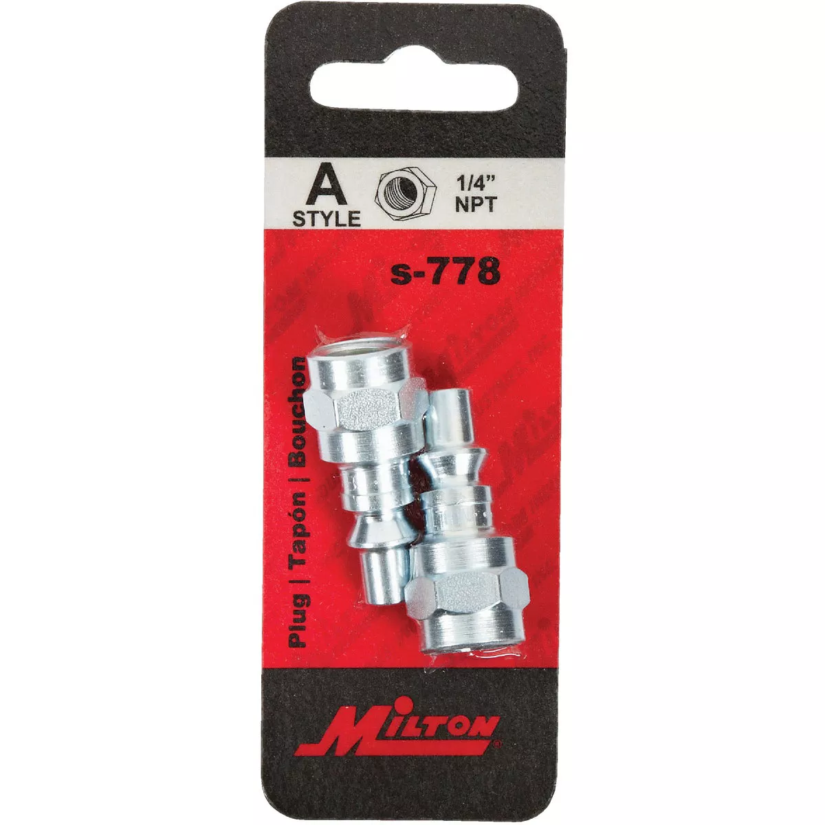 Milton 1/4 In. FPT Steel-Plated A-Style Plug - photo 2