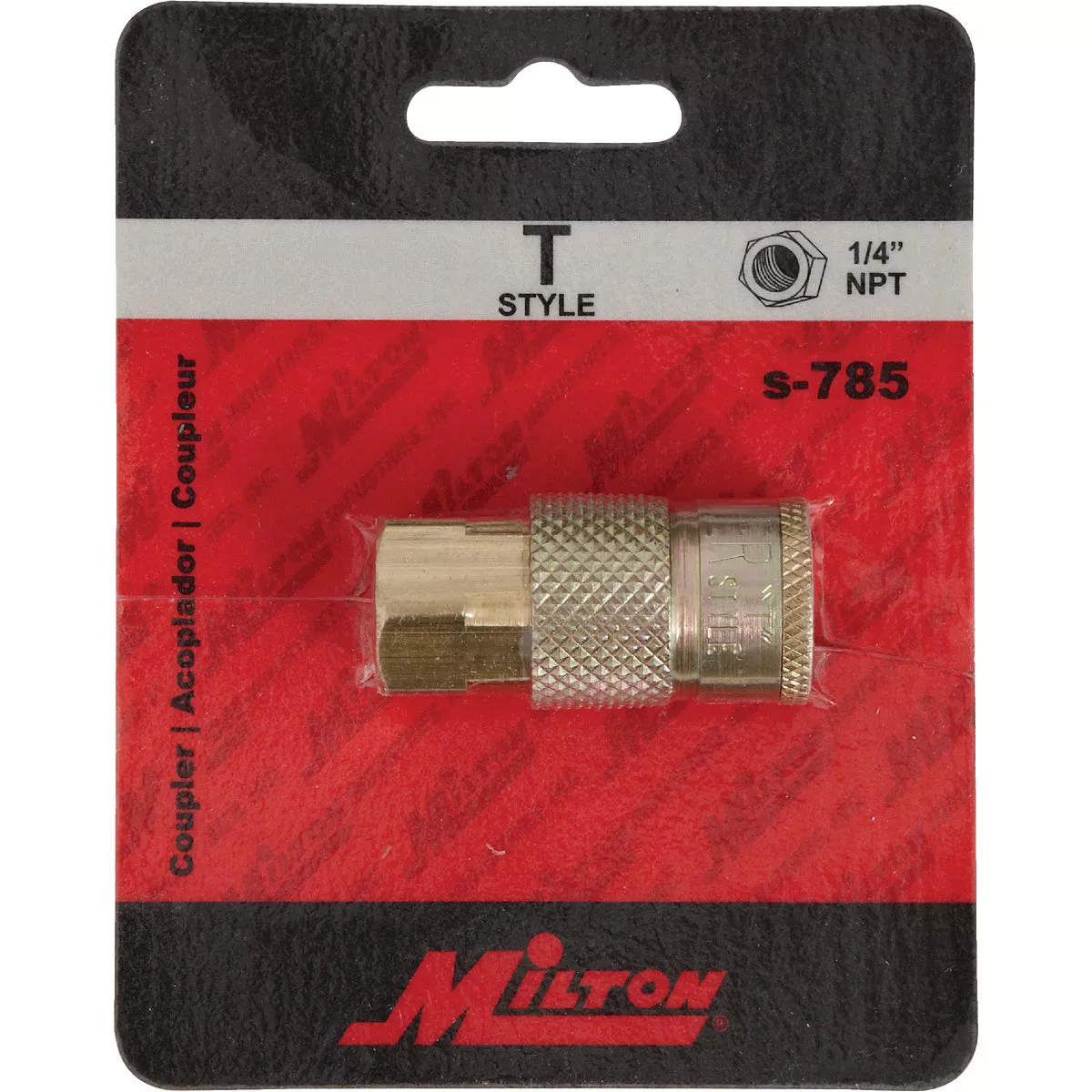 Milton Tru-Flate 1/4 In. FPT T-Style Brass Coupler - photo 2