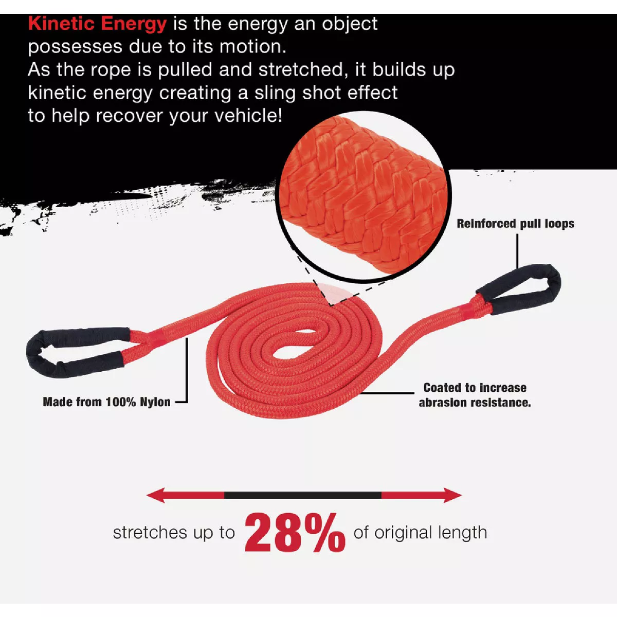 Erickson 7/8 In. x 20 Ft. 22,020 Lb. Kinetic Recovery Rope - photo 3