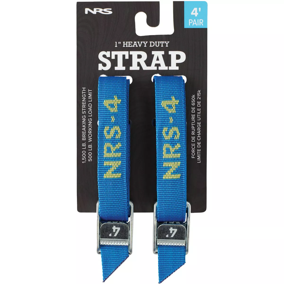 NRS 1 In. x 4 Ft. Iconic Blue Heavy Duty Tie-Down Strap (2-Pack)
