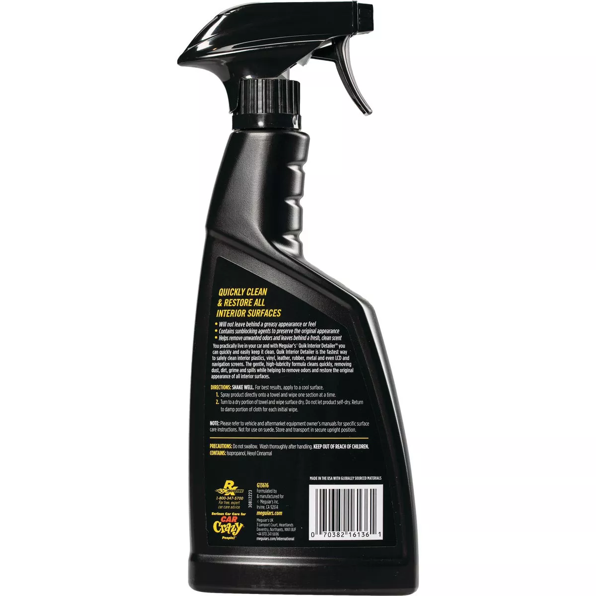 Meguiars 16 Oz. Trigger Spray Quik Interior Detailer Cleaner - photo 3
