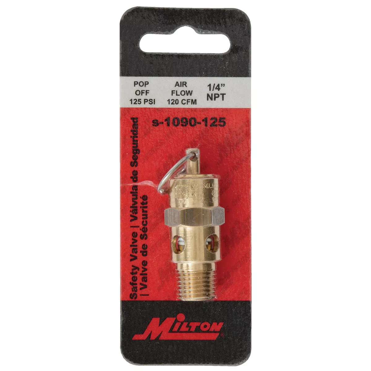Milton 1/4 In. MNPT 125 psi Safety Valve - photo 2