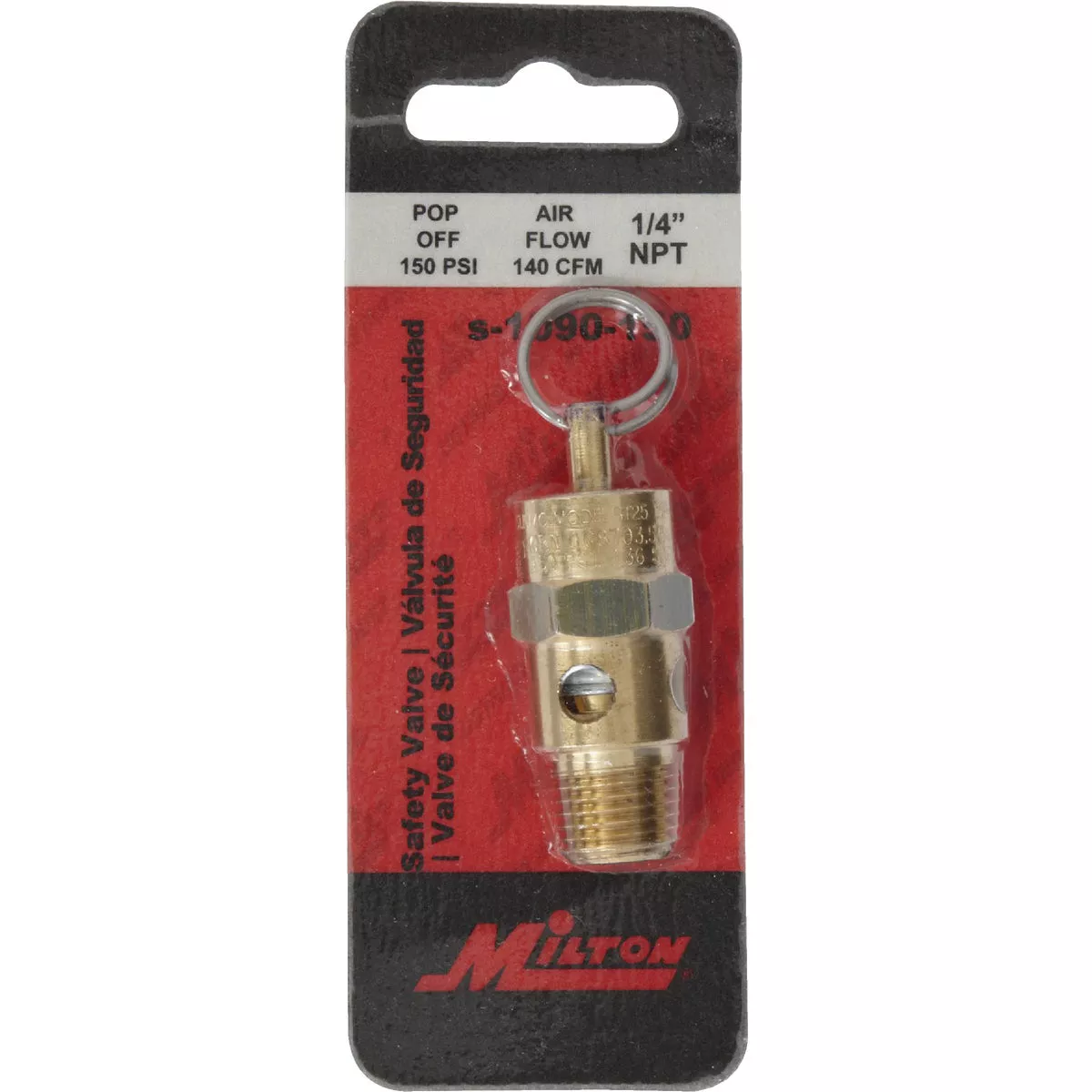 Milton 1/4 In. MNPT 150 psi Safety Valve - photo 2