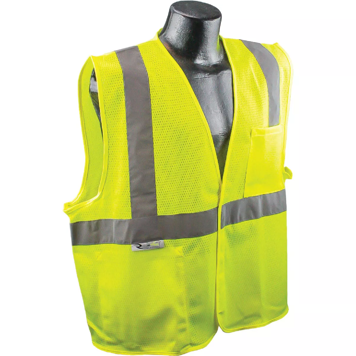 Safety Works Professional ANSI Class 2 Hi Vis Lime Mesh Safety Vest, 1 Size Fits Most - photo 3