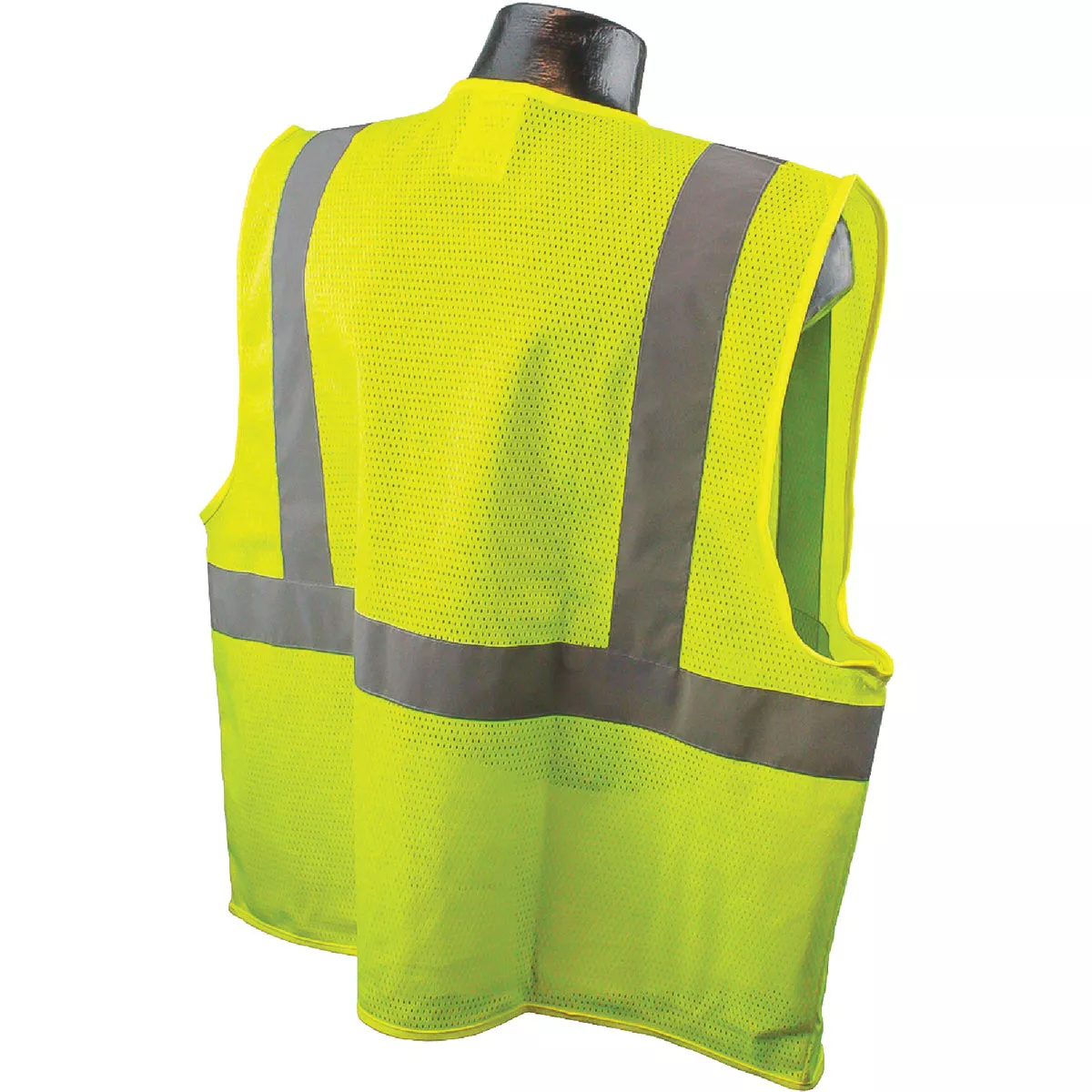 Safety Works Professional ANSI Class 2 Hi Vis Lime Mesh Safety Vest, 1 Size Fits Most - photo 4