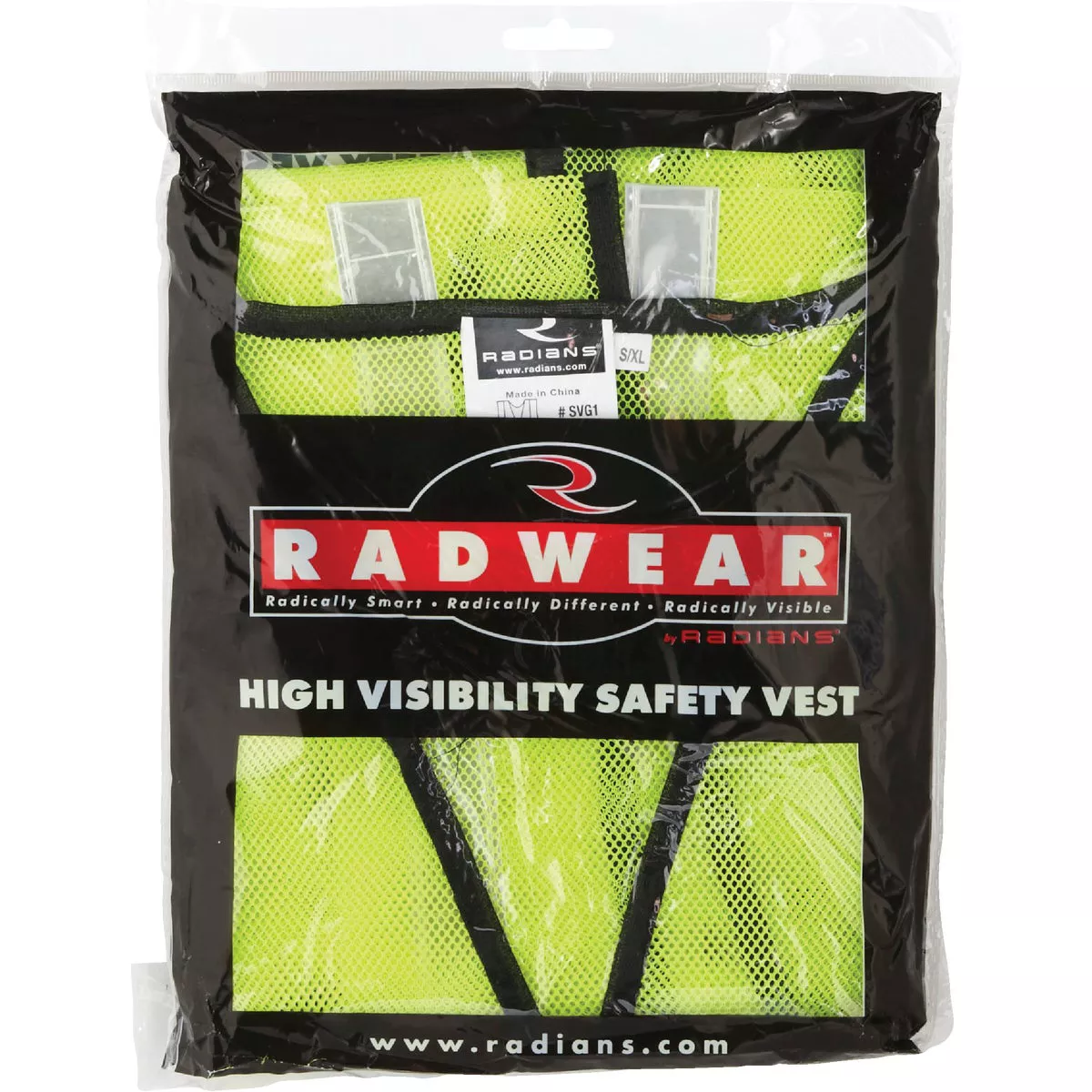 Safety Works Professional Hi Vis Lime Adjustable General Purpose Safety Vest, 1 Size Fits Most - photo 2