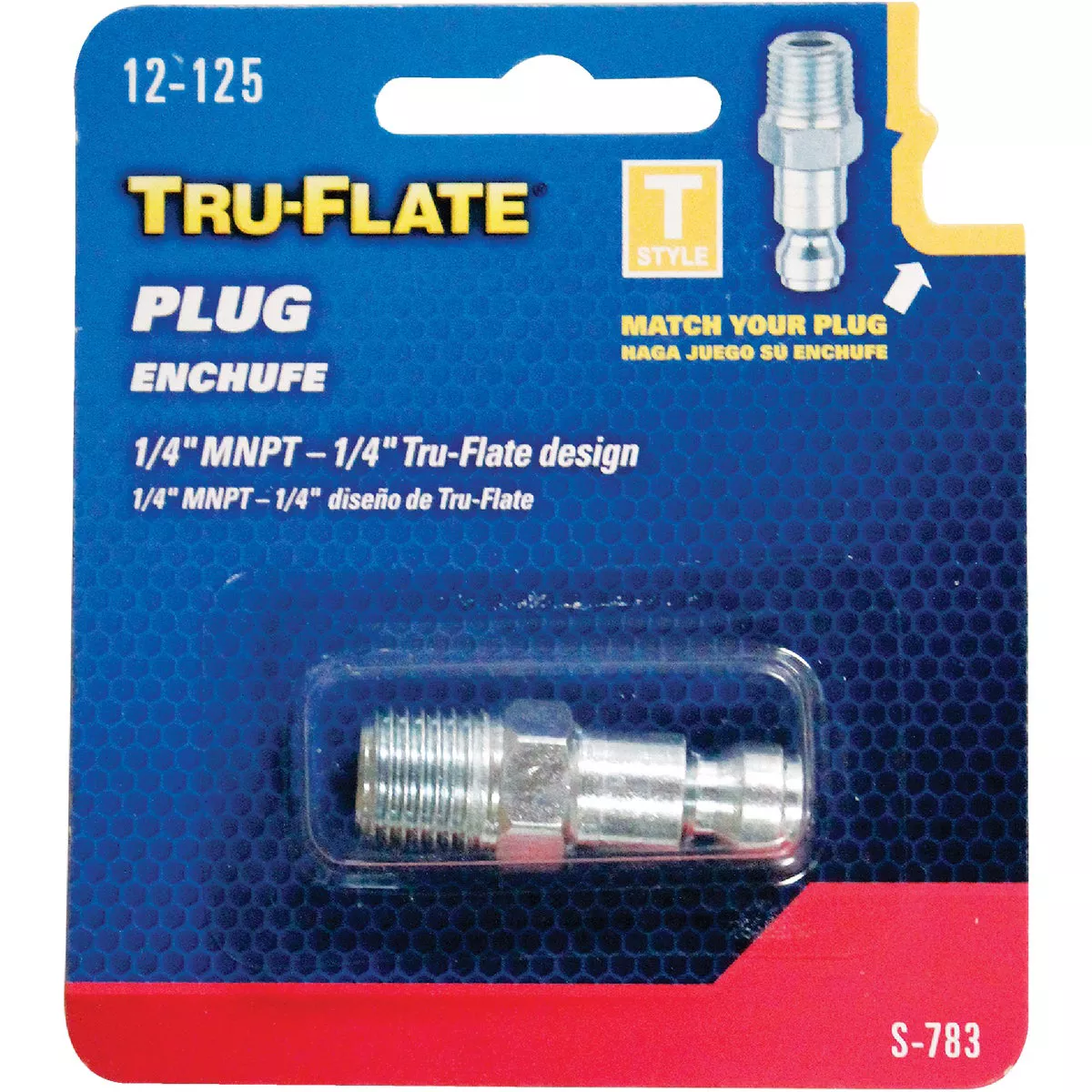 Tru-Flate 1/4 In. MNPT T-Style Steel Plug - photo 2