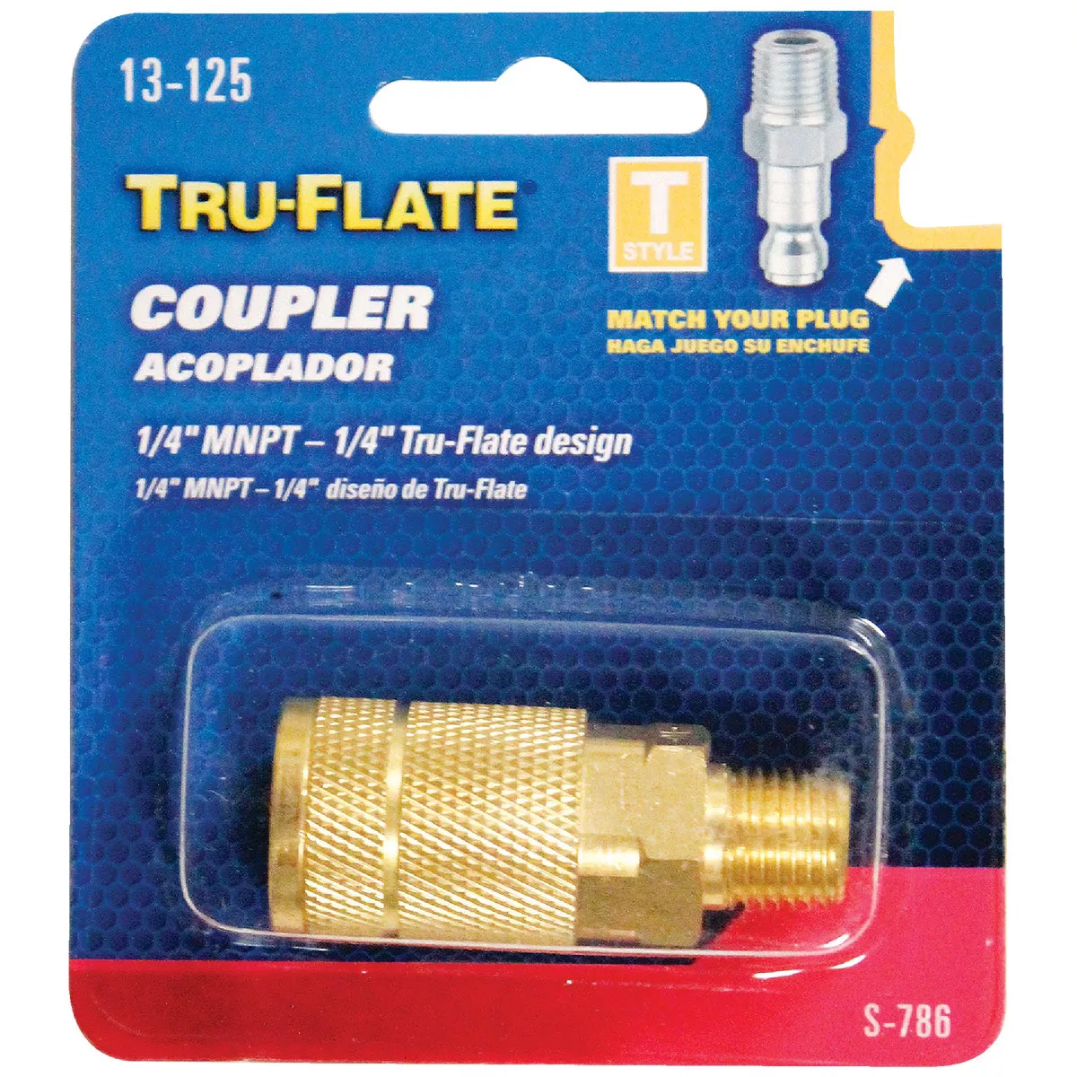 Tru-Flate Series Push-to-Connect 1/4 In. MNPT Coupler - photo 2